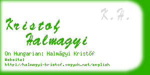 kristof halmagyi business card
