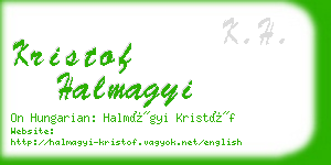 kristof halmagyi business card